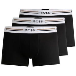 BOSS Heren Trunk, 3-pack Revive, zwart 1, L