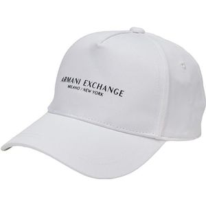 Armani Exchange Women's Essential, Milano/New York, Logo Lettering, Baseball Cap, White One Size, wit, Eén maat