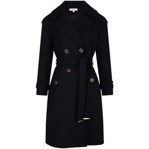 MORGAN Lange jas in de taille gebonden, Marineblauw, 32