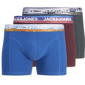 Jack & Jones Jacwayne Solid Trunks 3 Pack, Forest River/Pack: true Blue - Vineyard Wine, L