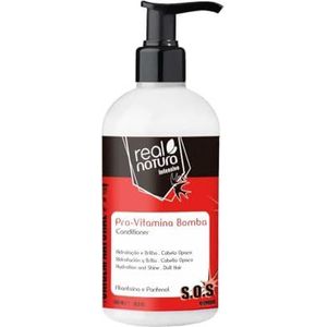 REAL NATURA - Conditioner zonder zout Pro-Vitamina Bomba 300 ml – versterkende verzorging voor krachtig en gezond haar