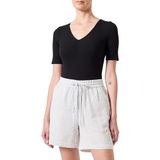 PIECES - Broek 'Sally' - Groen/Wit - Katoen - Gestreept