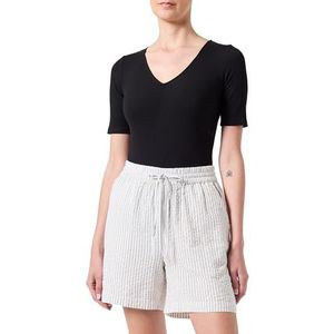 PIECES - Broek 'Sally' - Groen/Wit - Katoen - Gestreept