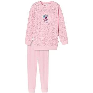 Schiesser Meisjespyjama lang pyjamaset, roze, 128