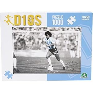 Giochi Preziosi - D10S – klassieke puzzel D10S met 1000 stukjes, toont een beroemde voetballer in actie tijdens een wedstrijd, voor kinderen vanaf 7 jaar, Mrp01000