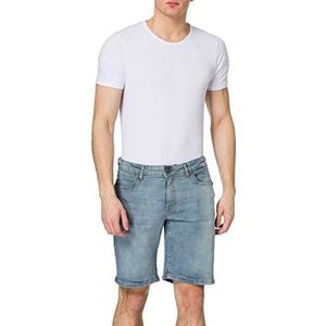 Urban Classics Herenshorts, relaxed fit, jeansshorts, korte broek voor mannen, normale snit, in 2 kleuren, maten 28-44, Licht vernietigd gewassen, 30W