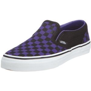 Vans Classic Slip-On VLYG5GY Sneakers voor kinderen, uniseks, Violet Checkerboard Dark Purple Black, 27 EU
