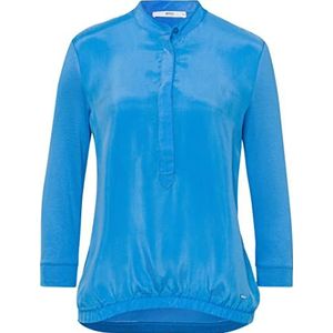 BRAX Dames Style Clarissa Cupro HYBRID blouse, SANTORIN, 46, Santorijn, 46