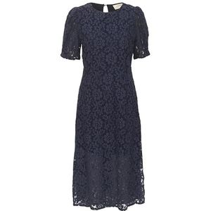 Cream - Total Eclipse - Elegante Kant Jurk - Blauw