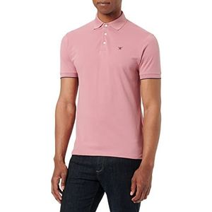 Hackett London Heren Stripe CLRBAND SS Poloshirt, roze (Rose), S, Roze (Roze), S