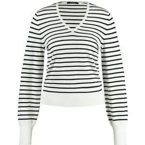 TAIFUN Pullover 1/1 mouw, offwhite ringel, 40