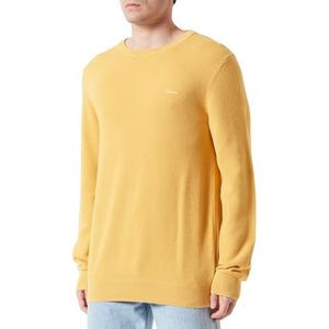 GANT Katoenen Pique pullover voor heren, met C-hals, Smooth Yellow, XL