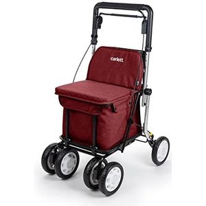 Carlett - Lett900 - Boodschappenrollator - Rood - 36 liter - 15 kg draagvermogen