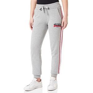 Lonsdale Dames Keereen joggingbroek, Marl Grey/Navy/Red, XXL