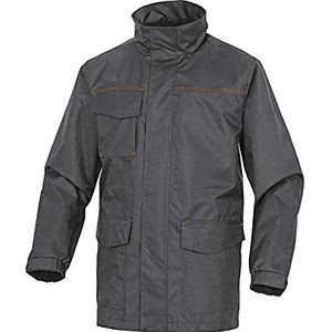 Deltaplus SLIGOGRTM lichte parka van Oxford polyester met PU-coating - polyester mesh voering (afgestemd op het assortiment maakt en panostyle), grijs-oranje, maat M