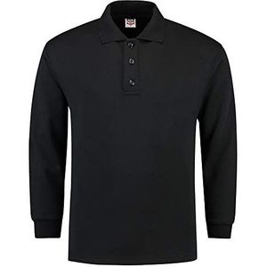 Tricorp 301004 casual polokraag sweatshirt, 60% gekamd katoen/40% polyester, 280 g/m², zwart, maat 3XL