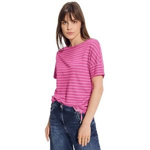 Cecil Dames B321511 Gestreept T-shirt, Bloomy Pink, XS, Bloomy Pink, XS