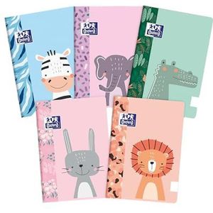 Oxford Kids notitieboek, A5, geniet, softcover, 32 witte vellen, verpakking met 10 notitieboeken, verschillende designs