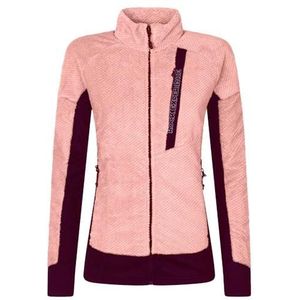 Rock Experience REWC02841-C959 Blizzard Tech Mock Neck Woman Fleece Dames Shirt met lange mouwen 0711 Desert Flower+1013 Windsor Wine M