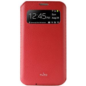 Puro PCSLIMS4VIEW Leather Case voor Samsung Galaxy S4 Red