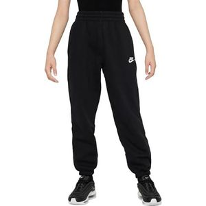 Nike FD2933-010 G NSW Club FLC OVRSZD Pnt LBR sportbroek meisjes zwart/wit maat S, zwart/wit, S