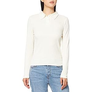 NA-KD Shirt met knoopkraag voor dames, Gebroken Wit, XS