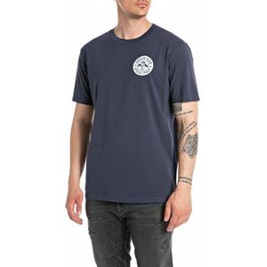 Replay T-shirt voor heren, regular fit, 277 Blue Denim, L