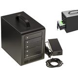 Behuizing - USB 3.0 5G - Voor 5 SATA-harde schijven - Capaciteit 80 TB - Stroomvoorziening 78 W - RAID materiaal 0 1 3 5 10