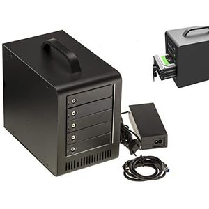 Behuizing - USB 3.0 5G - Voor 5 SATA-harde schijven - Capaciteit 80 TB - Stroomvoorziening 78 W - RAID materiaal 0 1 3 5 10