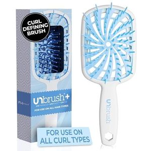 FHI Heat UNbrush Plus - Krullende haarborstel voor zacht en effectief ontwarren op natte of droge breekbare haartypes - Ontklitterborstel met 84 UltraFlex-borstelharen, ultralicht, geventileerd,