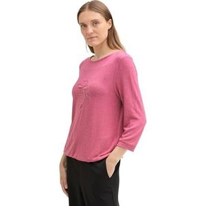 TOM TAILOR T-shirt voor dames, 35895 - Pink Velvet Melange, XXL