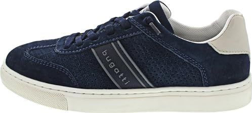 Bugatti - Fido - Leren Sneakers - Zwart - Echt Leer