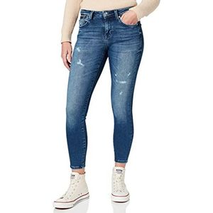 ONLY Onlisa REG SK Zip ANK REA054 Jeans, Dark Blue Denim, 25/30