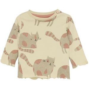 Noppies - Twain - T-shirt - Meisjes - GOTS-gecertificeerd Katoen - All-over Print met Poezen