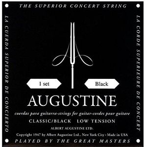 Augustine Klassieke zwarte nylon gitaarsnaren - Lage spanning