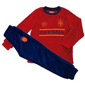 RFEF Kinderpyjama van het Spaanse voetbalelftal, shirt met lange mouwen en lange broek, gemaakt van polyester, maat 8 jaar