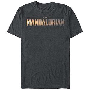 Star Wars: The Mandalorian - Mandalorian Logo Unisex Crew neck T-Shirt Melange Black S