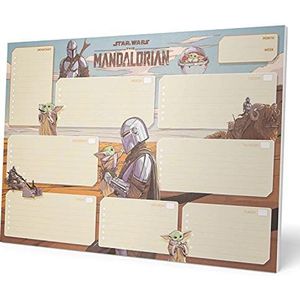 Grupo Erik A3 Weekplanner Star Wars The Mandalorian - Bureauplanner met 54 afscheurbare vellen - Tafelkalender
