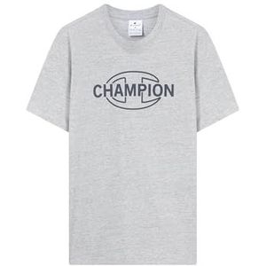 Champion Legacy Heren, Graphic Crewneck T-Shirt, L, Grijs, Grijs, L