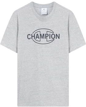 Champion Legacy Heren, Graphic Crewneck T-Shirt, L, Grijs, Grijs, L