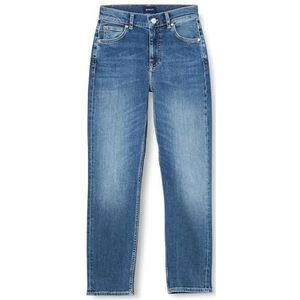 Jeans - Blauw - Katoen - Slim Fit - Hoge Taille - Korte Pijp
