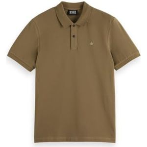 Scotch & Soda Seasonal Core - Logo Pique Polo, Golden Brown 210, XL