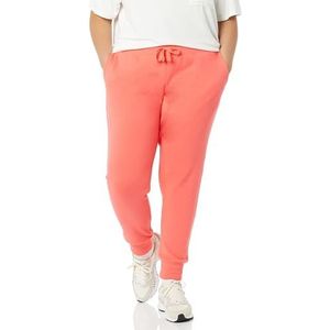 Amazon Essentials Fleece joggingbroek voor dames (verkrijgbaar in grote maten), felroze, 3X