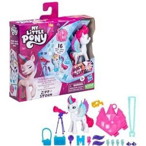 My Little Pony: Make Your Mark Zipp Storm-speelfiguur met Cutie Mark-betovering - Hoef op het hart-pony van 7,5 cm voor kinderen vanaf 5 jaar