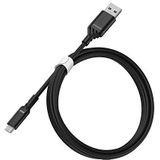 OtterBox Versterkte USB-A naar Micro USB Cable, Oplaadkabel voor Smartphone en Tablet, Ultra-robuust, Bend en Flex getest, 1m, Zwart