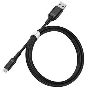 OtterBox Versterkte USB-A naar Micro USB Cable, Oplaadkabel voor Smartphone en Tablet, Ultra-robuust, Bend en Flex getest, 1m, Zwart