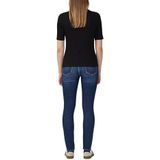 s.Oliver - Shirt - Zwart - Slanke Pasvorm - Kwartmouw