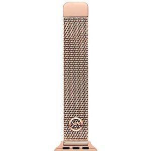 Michael Kors damesbandje voor Apple Watch, 38/40/41 mm en 42/44/45/49 mm, roségoudkleurig roestvrij staal, MKS8053