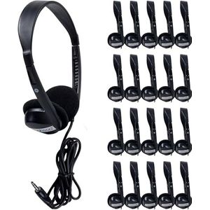 Egghead - 1000 zwarte stereo hoofdtelefoon (20 stuks)
