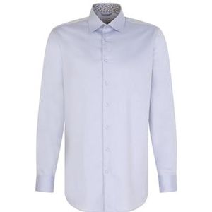 Seidensticker Zakelijk overhemd voor heren, regular fit, strijkvrij, New Button-down, lange mouwen, 100% katoen, lichtblauw, 39